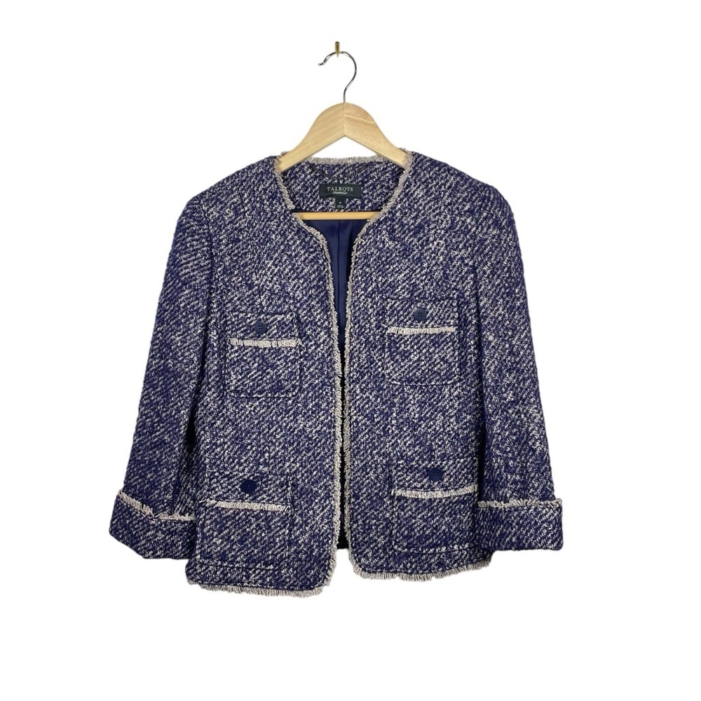 NWT Talbots Tweed Open Front Wool/Mohair/Alpaca i… - image 2